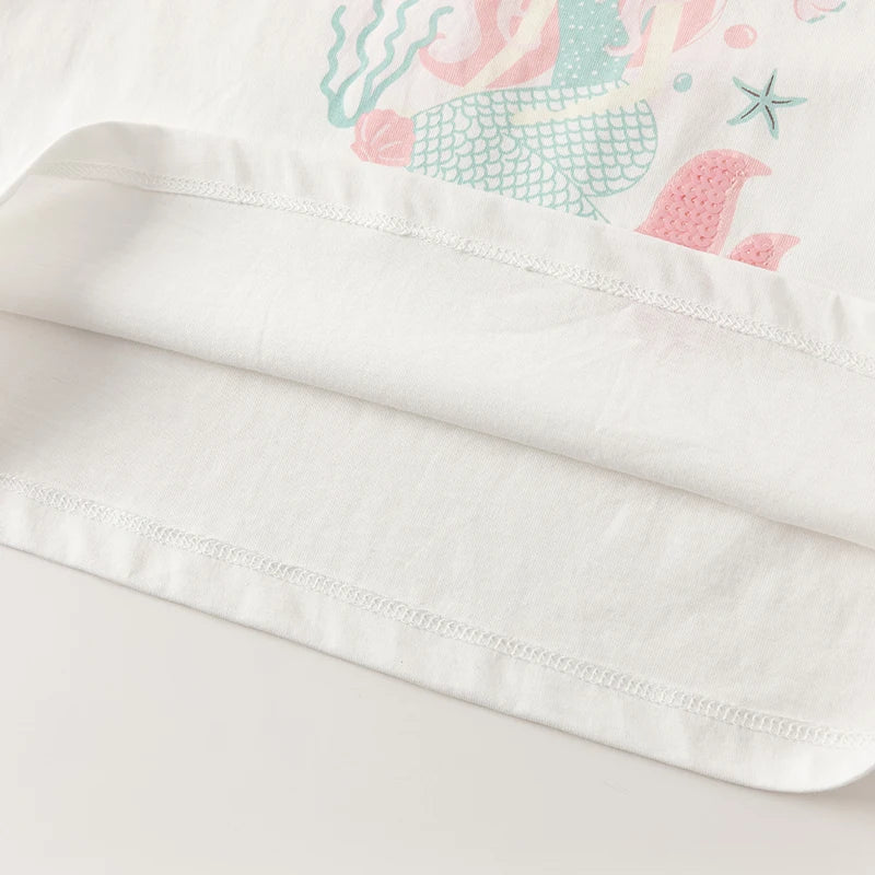 Dave Bella Casual Short Sleeve Cotton T-Shirt for Girls