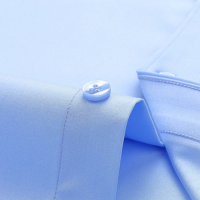 High Quality Bamboo Fiber Men's Short Sleeved Shirt Summer Cool Breathable Fit No Ironing Business Social Top S-6XL 7XL 8XL