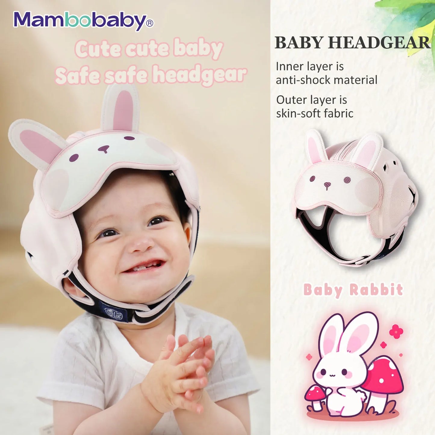 Mambobaby Safe Anti-Shock Baby Helmet for Infant Safety