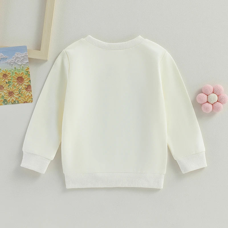 Lioraitiin 0-3 Years Autumn Kids Toddler Girls Long Sleeve Leopard Letter Print Loose Sweatshirts Tops