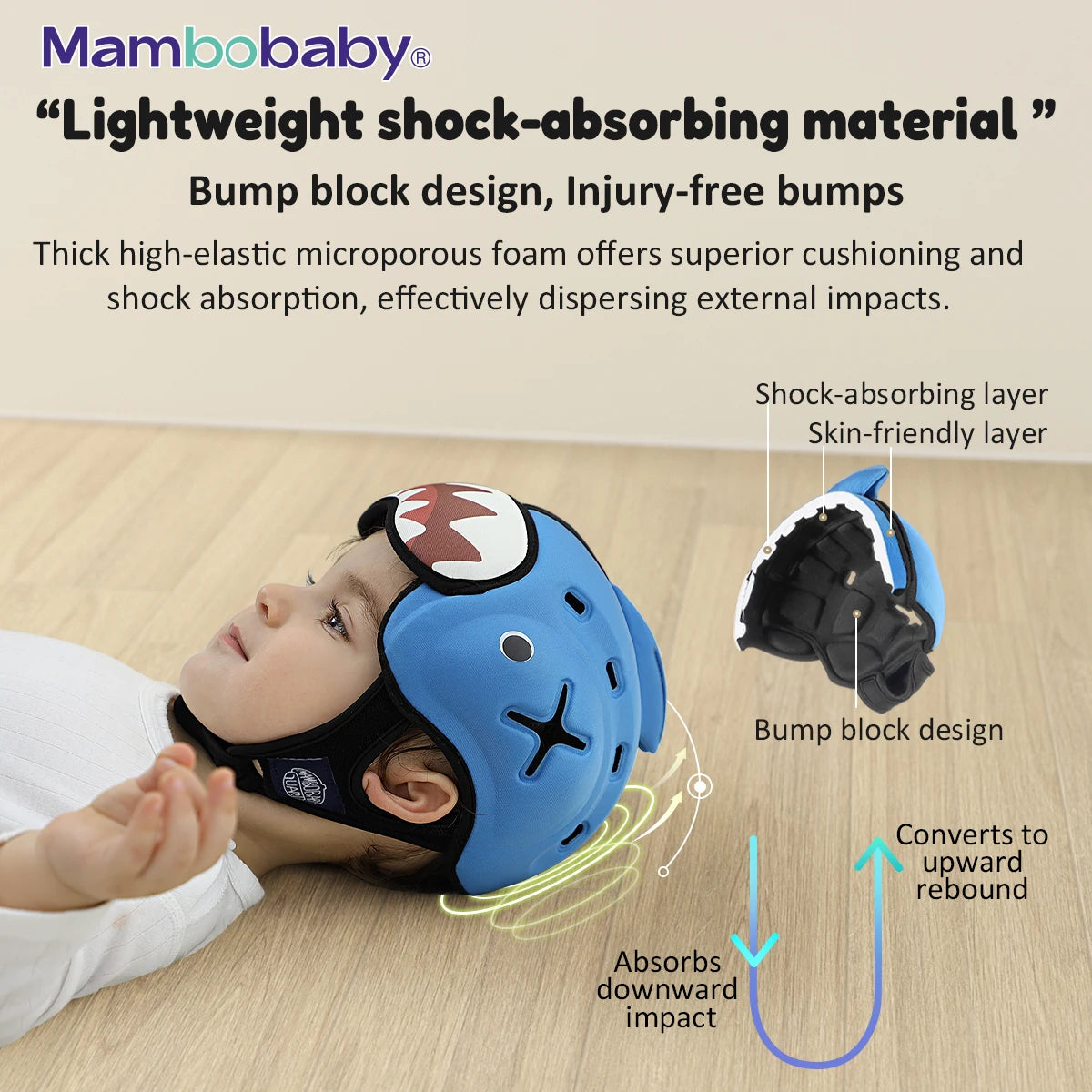 Mambobaby Safe Anti-Shock Baby Helmet for Infant Safety