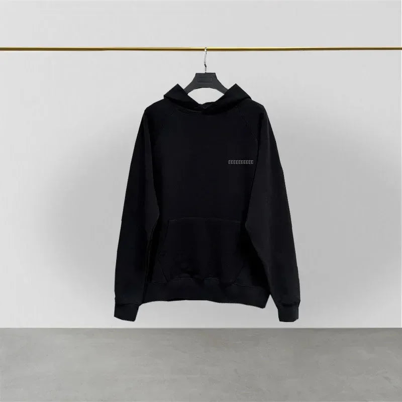 Season 8 Luxury Design Men's Hoodies Two Row Reflective Letter Logo High Street Loose Hoodie