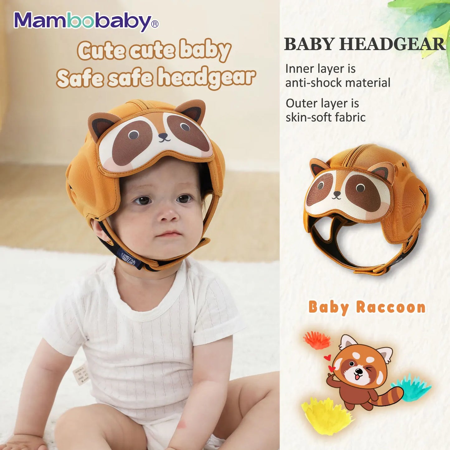 Mambobaby Safe Anti-Shock Baby Helmet for Infant Safety