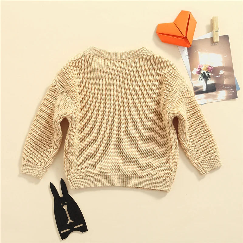 Newest Newborn Baby Girl Boy Knitted Long Sleeve Sweater Autumn Winter Casual Pullover Kids Clothes 3M to 5Y