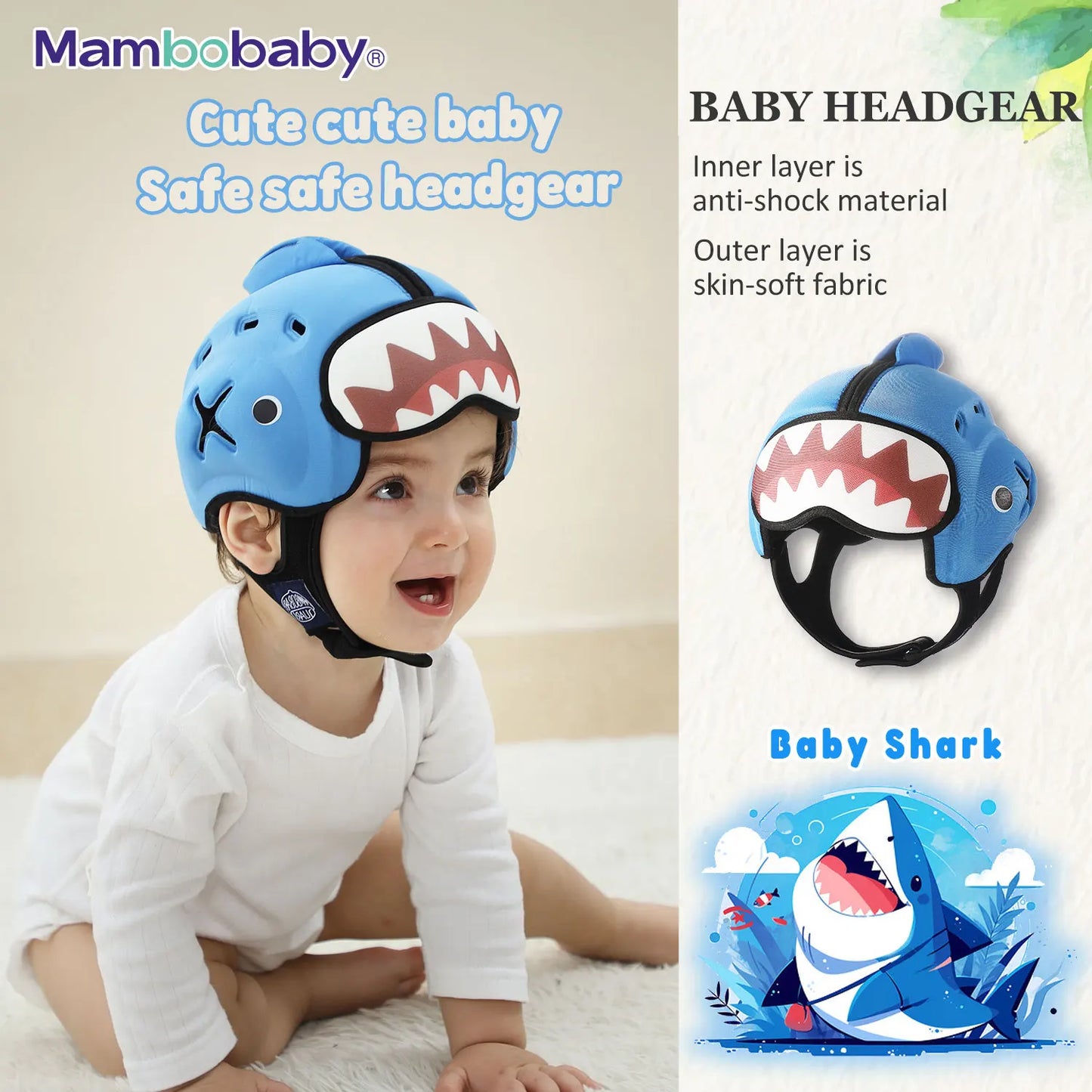 Mambobaby Safe Anti-Shock Baby Helmet for Infant Safety