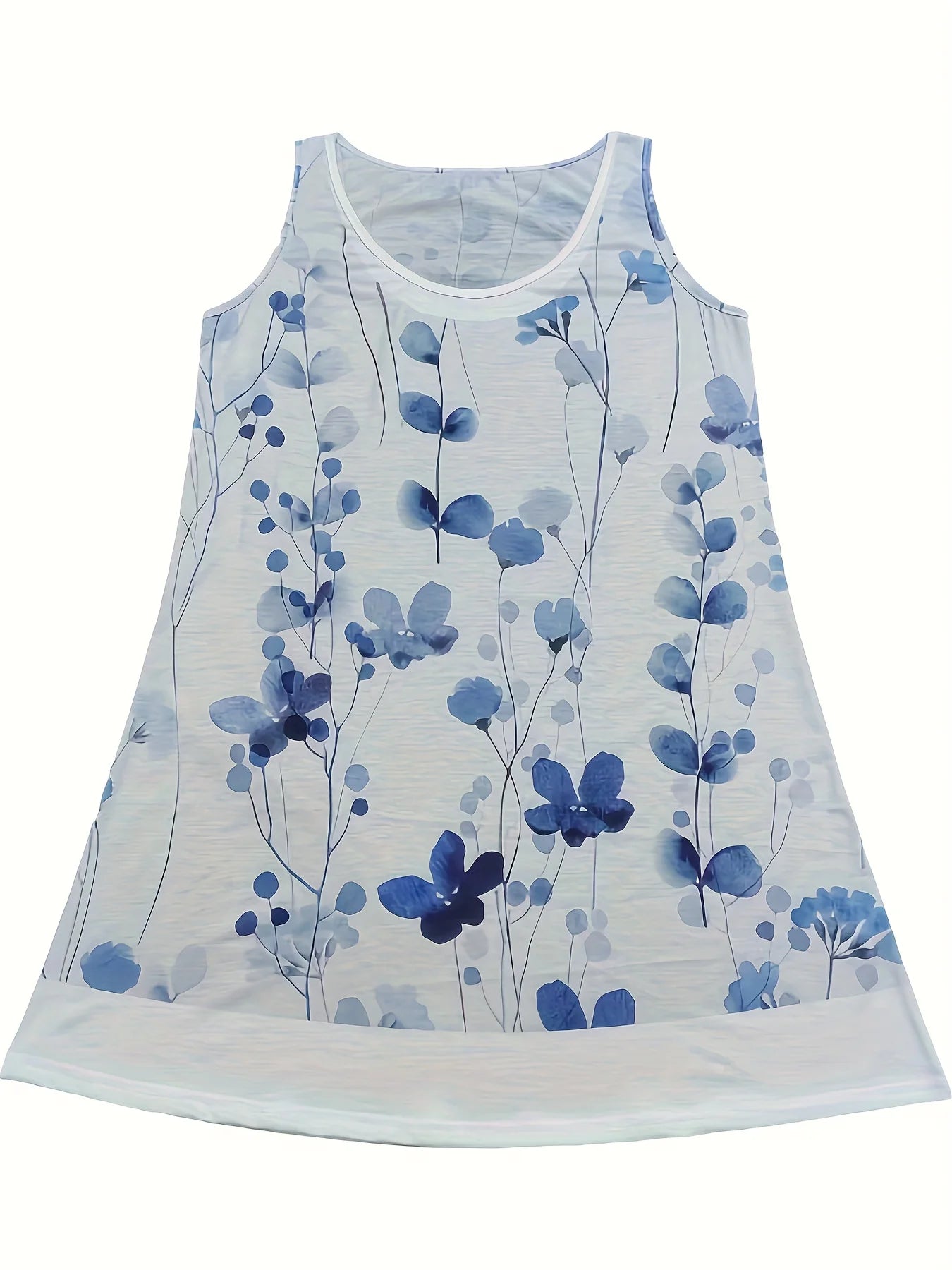 New Female Dresses Loose Swing Short Sundress Sweet 3D Printing Sleeveless Beach Wear O Neck Swing Sexy Women Dress