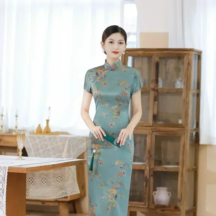 Ethnic Style Vintage Qipao Dresses For Women New Fashion