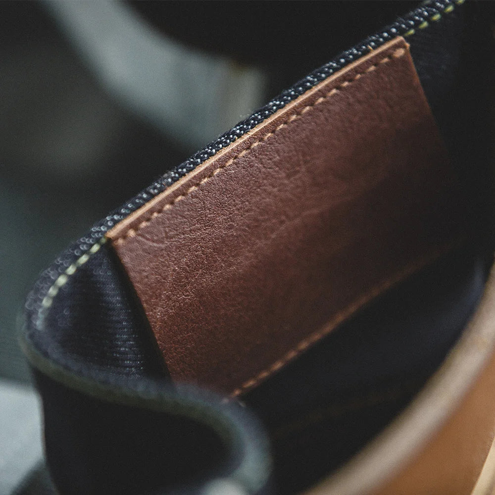 Maden Retro 14.5OZ Selvage Denim Jeans for Men Mid Waisted Regular Fit Straight Pants with YKK Zipper Size 28 to 38