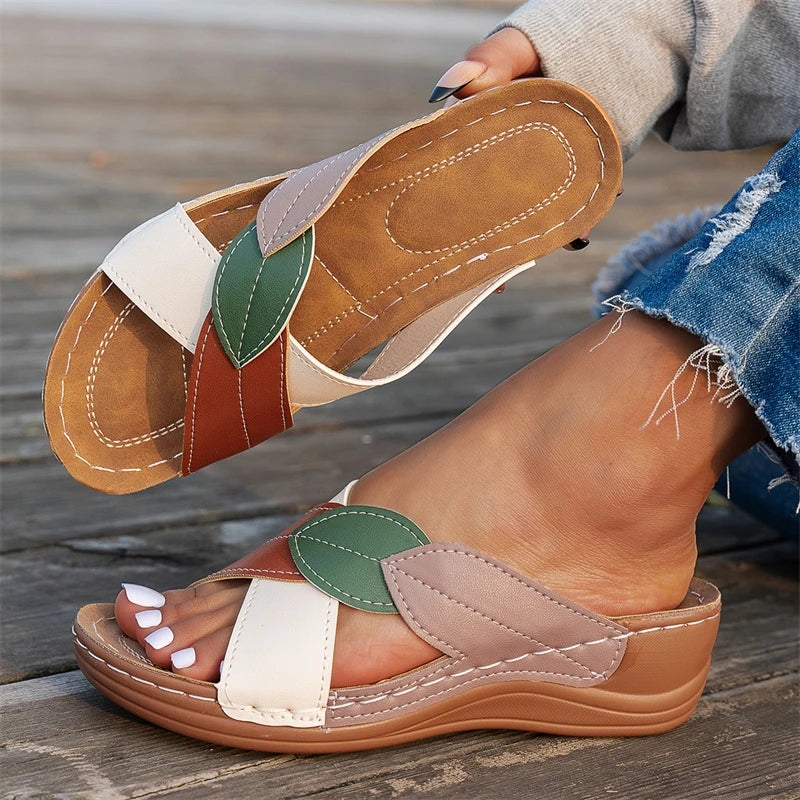 Women's Summer Fashion Wedge Sandals Slide Outdoor Footwear Party Sandalias Mujer
