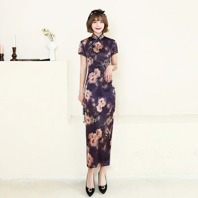 Ethnic Style Vintage Qipao Dresses For Women New Fashion