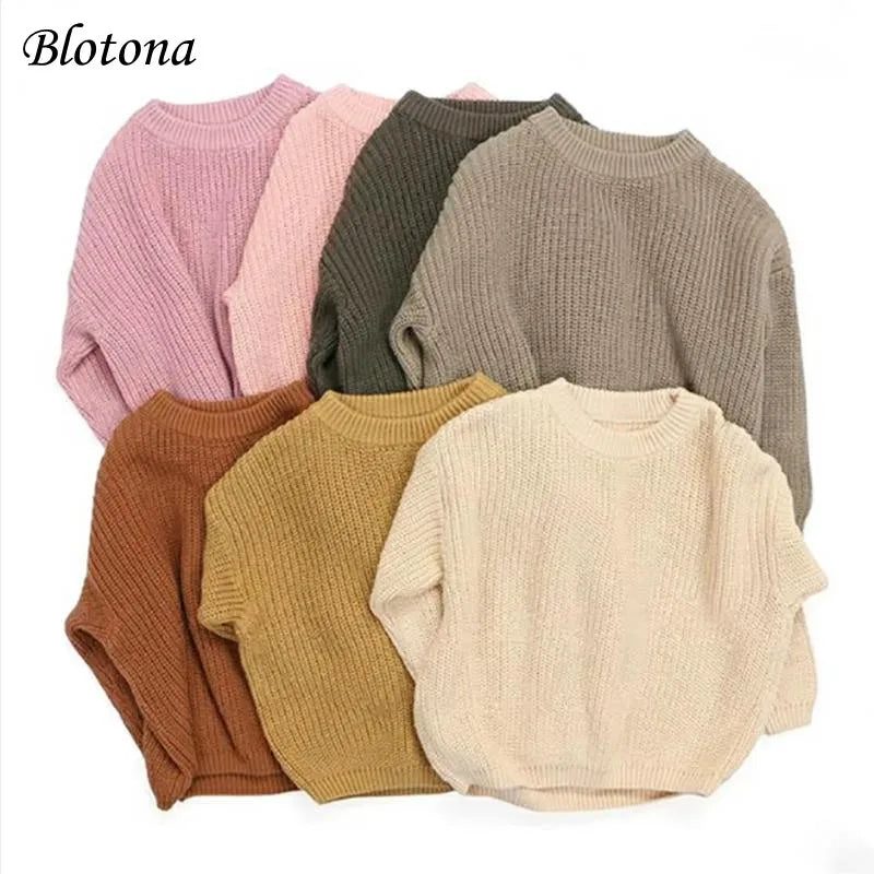 Newest Newborn Baby Girl Boy Knitted Long Sleeve Sweater Autumn Winter Casual Pullover Kids Clothes 3M to 5Y