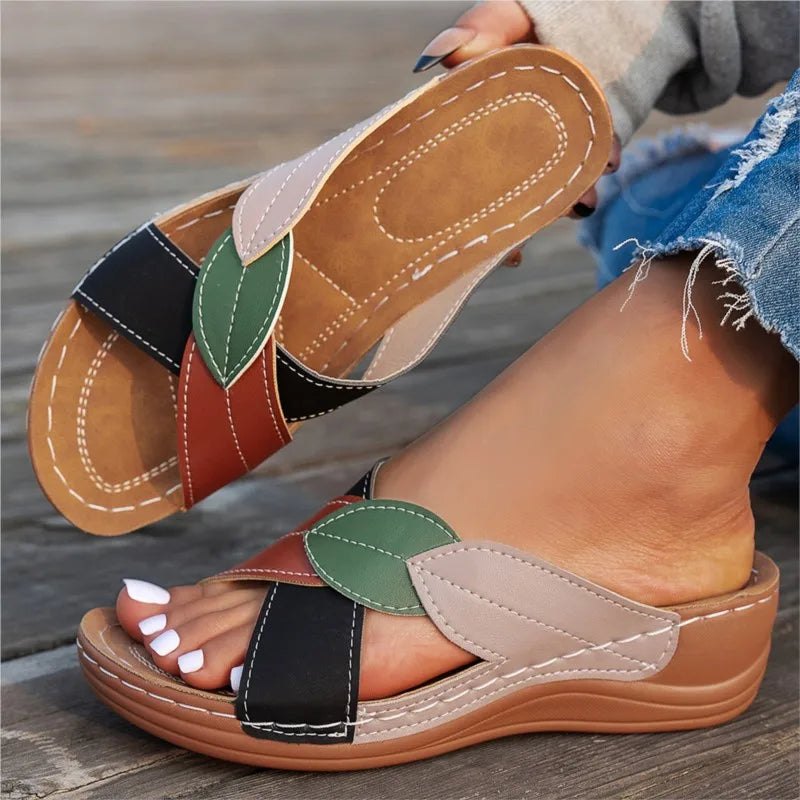 Women's Summer Fashion Wedge Sandals Slide Outdoor Footwear Party Sandalias Mujer