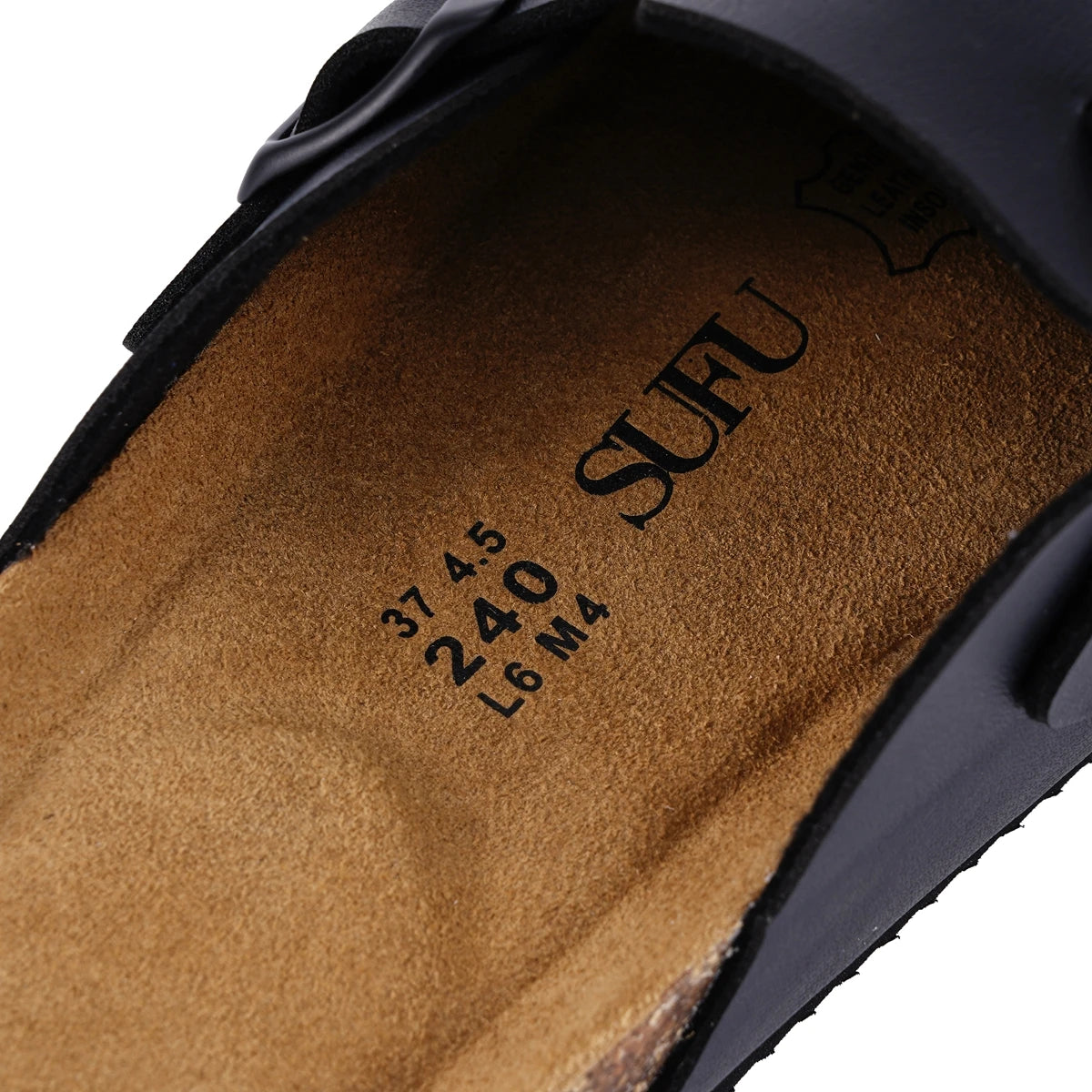 Sufu Hot Sales Cork Mules Slippers for Women Fashion Leather Clogs Shoes Classic Cork Antislip Outdoor Slippers