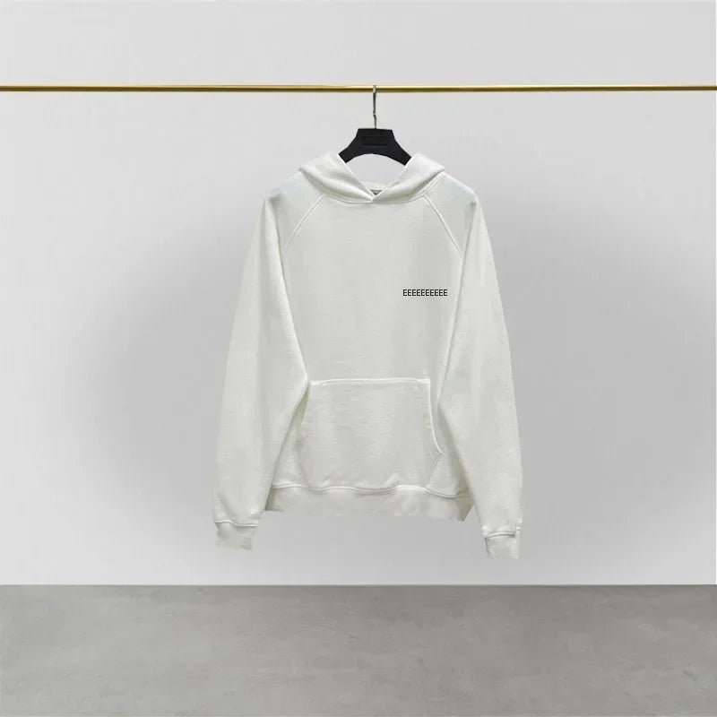 Season 8 Luxury Design Men's Hoodies Two Row Reflective Letter Logo High Street Loose Hoodie