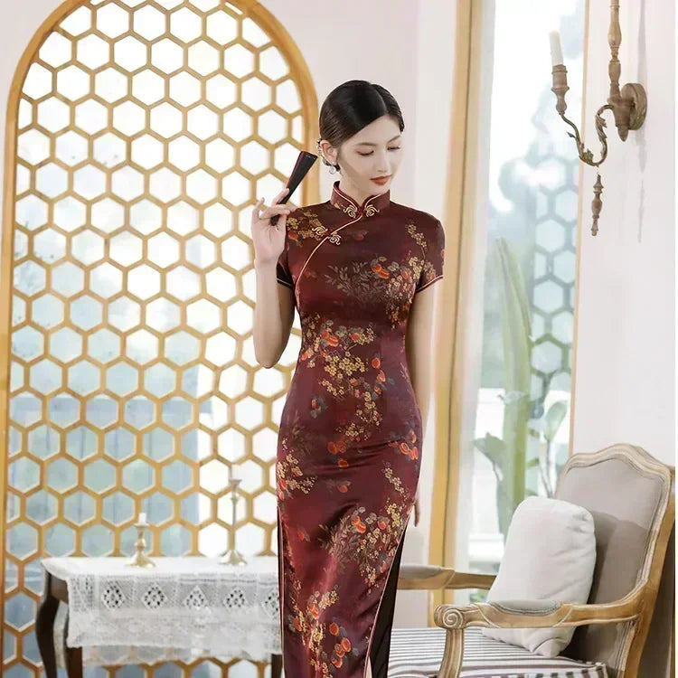Ethnic Style Vintage Qipao Dresses For Women New Fashion