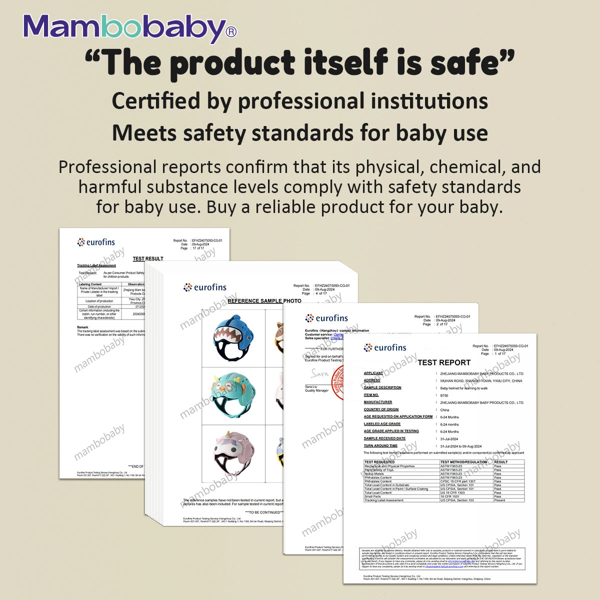 Mambobaby Safe Anti-Shock Baby Helmet for Infant Safety