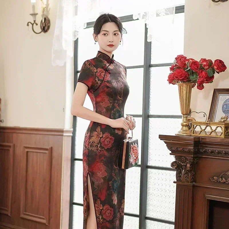 Ethnic Style Vintage Qipao Dresses For Women New Fashion