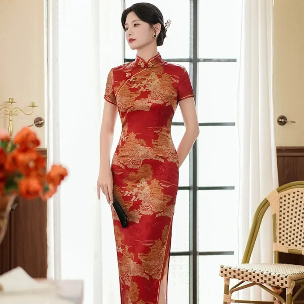 Ethnic Style Vintage Qipao Dresses For Women New Fashion