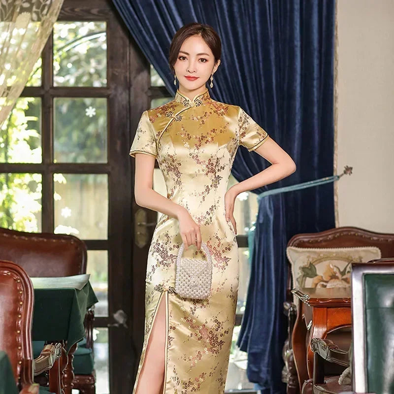 Ethnic Style Vintage Qipao Dresses For Women New Fashion