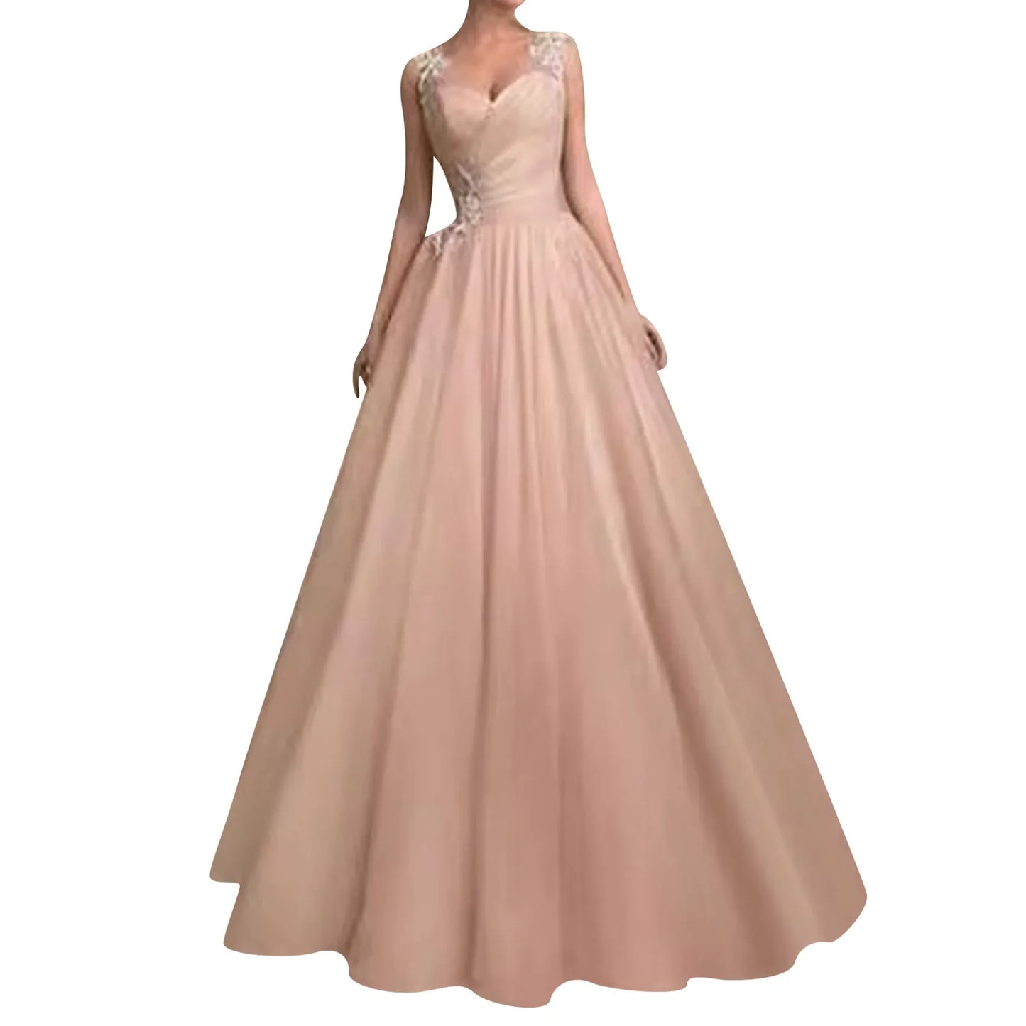 Elegant Evening Dresses For Women Lace Chiffon High Low Wedding Gown