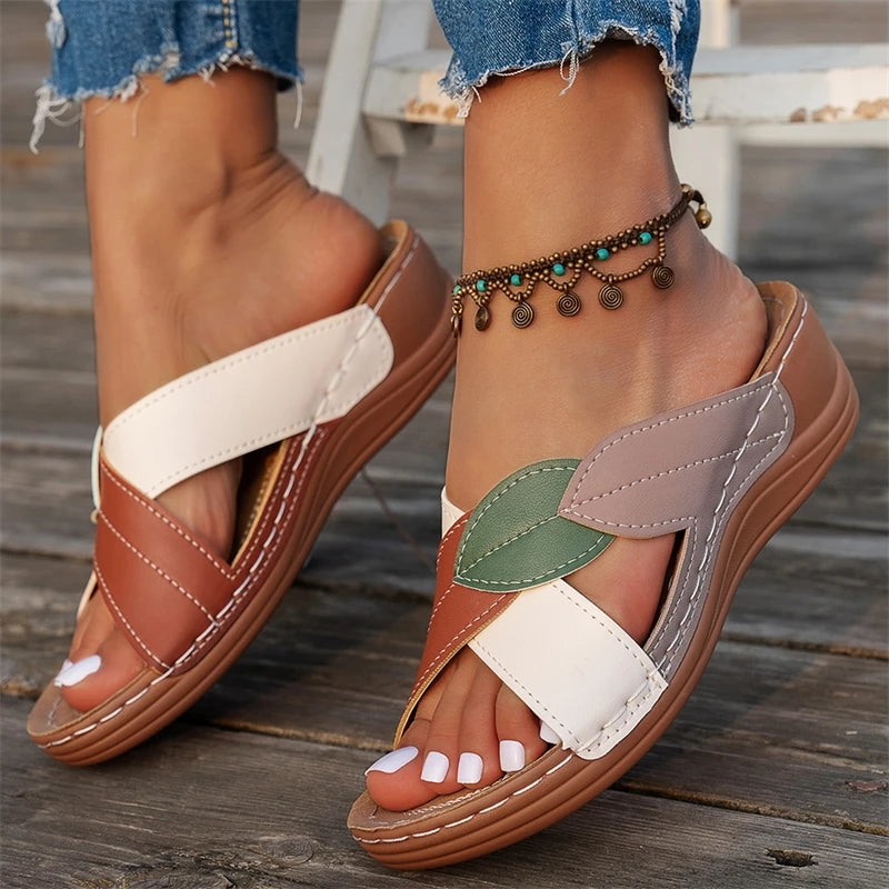 Women's Summer Fashion Wedge Sandals Slide Outdoor Footwear Party Sandalias Mujer