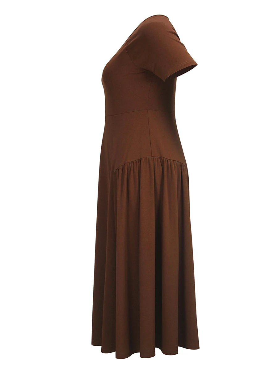 Women Plus Size Floral Print Maxi Dress Off Shoulder Ruffle Detail Elastic Waist Comfort