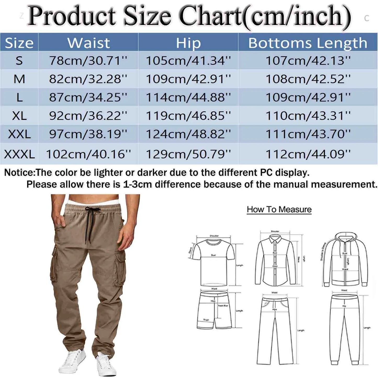 Men's Sport Casual Long Pants Fashion Multi Pockets Drawstring Baggy Harem Trousers Streetwear High Waist Sweatpants Plus Size