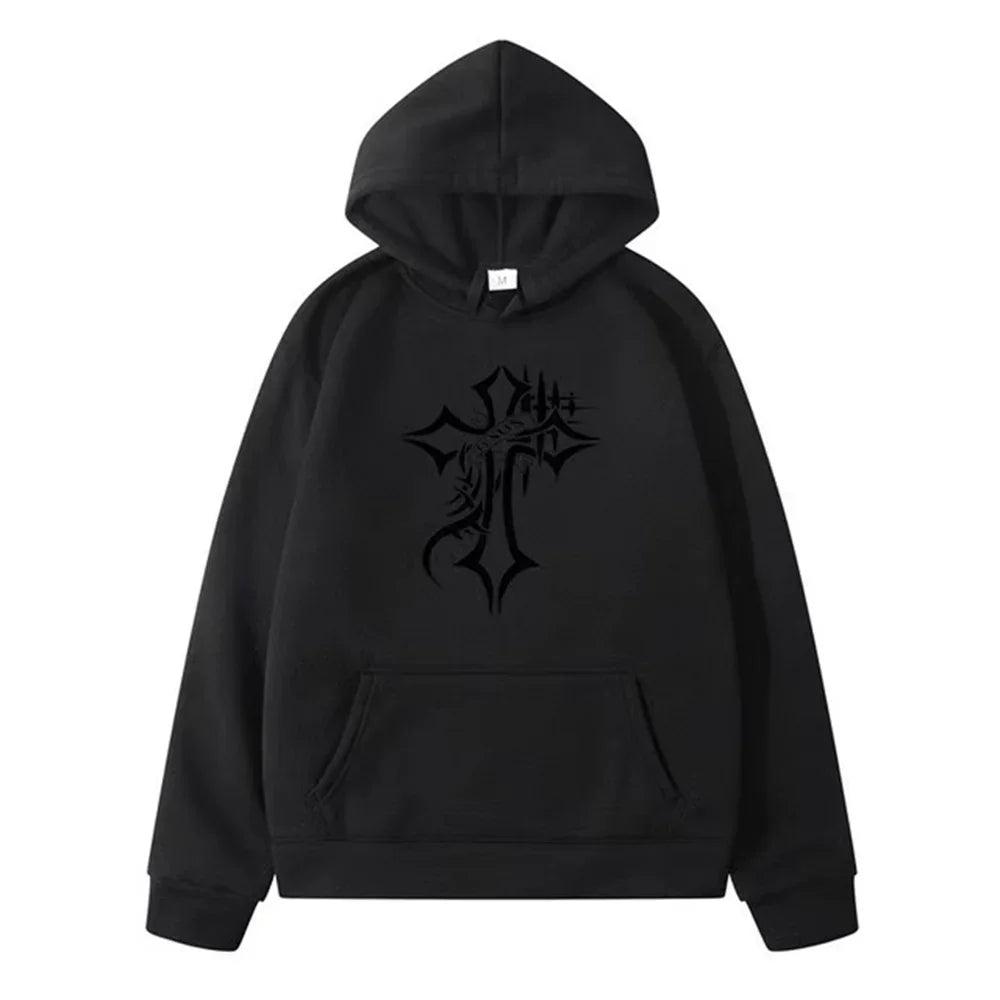 Autumn Winter 2D Print Brand Hoodie Men's Fashion Casual Long Sleeve Loose Oversized Street Sweatshirt