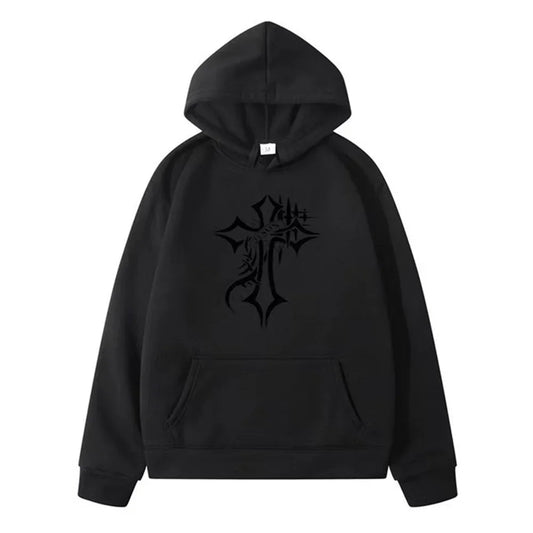 Autumn Winter 2D Print Brand Hoodie Men's Fashion Casual Long Sleeve Loose Oversized Street Sweatshirt