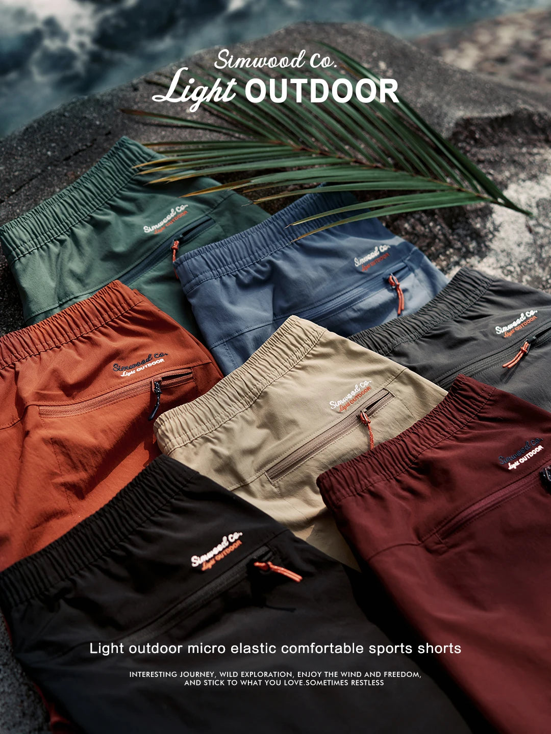 SIMWOOD 2025 Summer New Oversize 150gsm Quick-Dry Beach Shorts Men Plus Size  Basic Sports Short