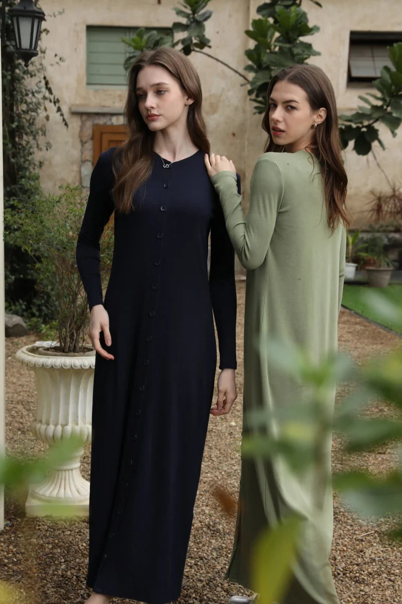 AS 2025 summer woman dress comfortable ribbing maxi button dress  lady clothes