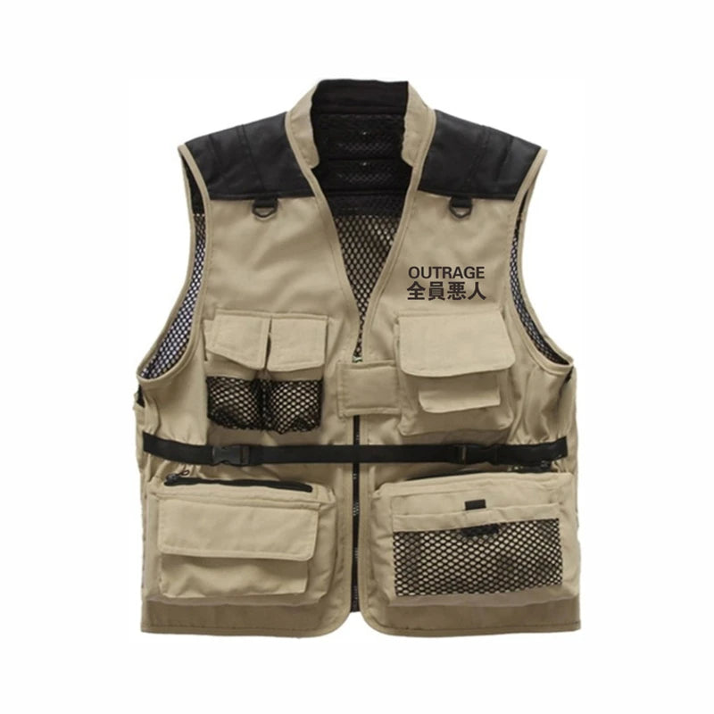 11 BYBB Dark Cargo Vest for Men Sleeveless Jacket Casual Coat Autumn Summer DG153