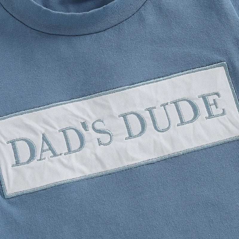 Infant Boy s Casual Outfit with Embroidered T-shirt Set