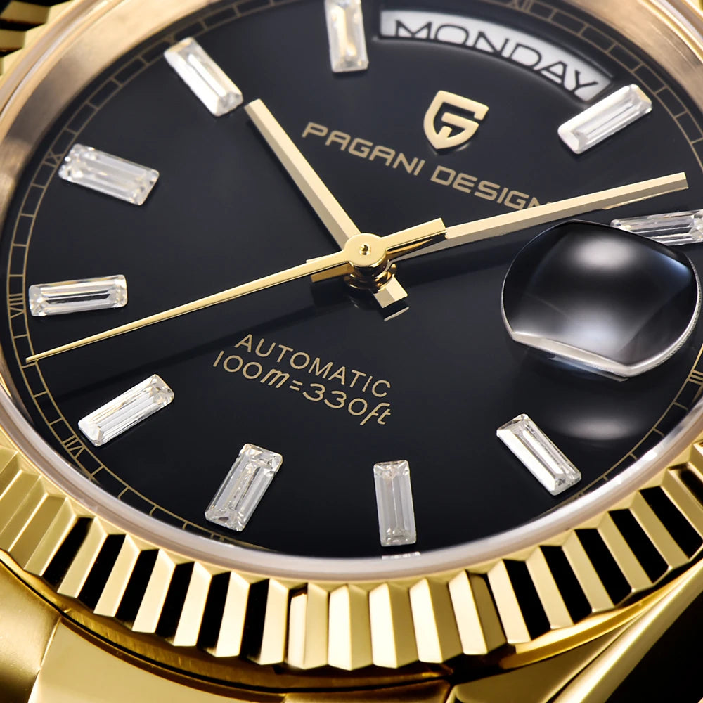 2025 New PAGANI DESIGN DD36 Mens Mechanical Watches Gold Luxury Automatic Watch For Men AR Sapphire Mirror Waterproof Gift Clock