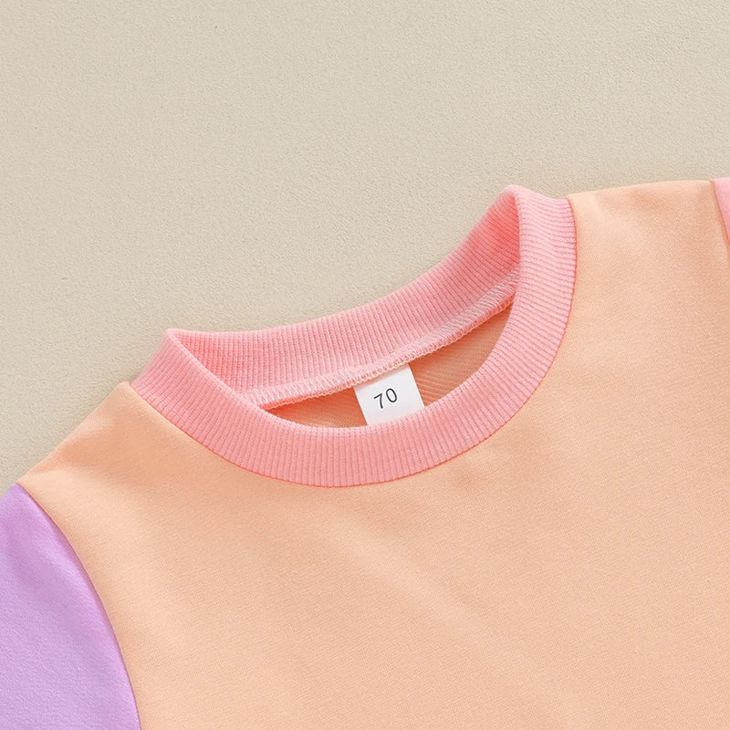 Citgeett Summer Toddler Boys and Girls Shorts Set Short Sleeve Contrast Color Tops and Drawstring Shorts