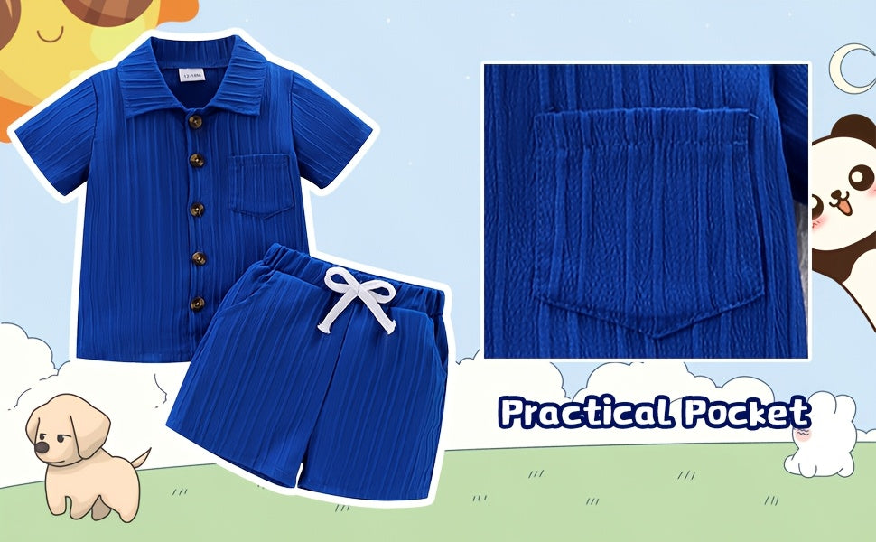 Baby Boy Clothes Summer Shorts Set Short Sleeved Shirt Top 12 Months-5T Without Tee