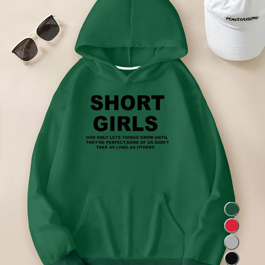 Short Girls Teenager Hoodies for Casual Fall Style