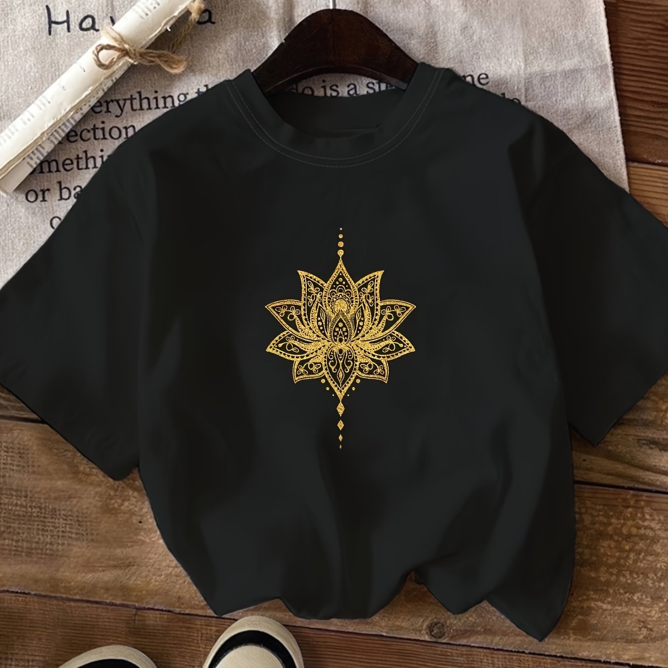 Teenage Girl Peilis Pattern Printed Casual Short Sleeve Shirt