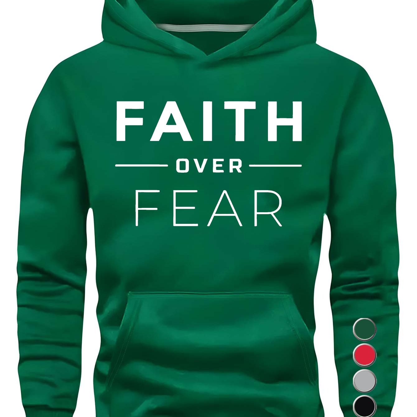 Faith Over Fear Young for Man Hoodies Sweatshirt Casual